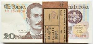 PRL, 20 zloty 1982, Warsaw, AE series, PACZKA BANKOWA