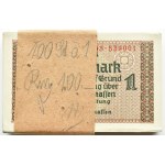 Niemcy, III Rzesza, ReichskreditKasse, 1 marka 1939-1944, seria 595, PACZKA BANKOWA, RZADSZA