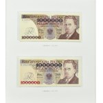 PRL, NBP, Zestaw banknotów 1975-1992, komplet 23 sztuk, UNC