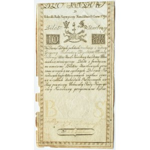 Insurekcja Kościuszkowska, 10 złotych 1794, seria D, numer 28832