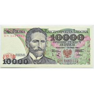 PRL, St. Wyspiański, 10 000 złotych 1988, seria DM, UNC