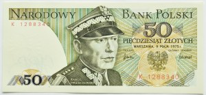 People's Republic of Poland, Gen. K. Świerczewski, 50 zloty 1975, series K, UNC REALLY RARE (L5)