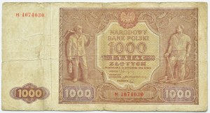 RP, 1000 zloty 1946, M series, Warsaw