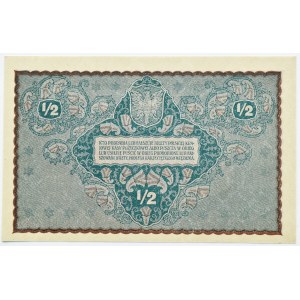 II RP, 1/2 marki 1920, Warszawa, UNC