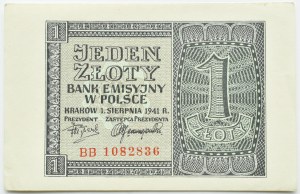 General Government, 1 zloty 1941, BB series, Cracow