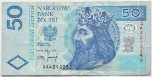 III RP, Casimir the Great, 50 zloty 1994, AA series, Warsaw.