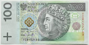Third Republic, Ladislaus Jagiello, 100 gold 1994, YI replacement series