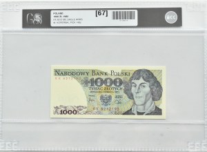 PRL, M. Copernicus, 1000 gold 1982, KK series, Warsaw, GCN 67