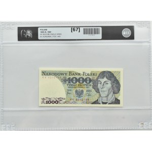 PRL, M. Kopernik, 1000 złotych 1982, seria KK, Warszawa, GCN 67