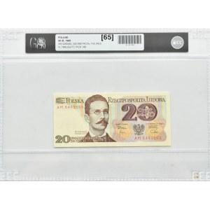 PRL, R. Traugutt, 20 złotych 1982, seria AM, GCN 65