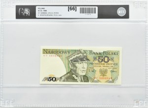 People's Republic of Poland, Gen. K. Świerczewski, 50 zloty 1988, HF series, GCN 66
