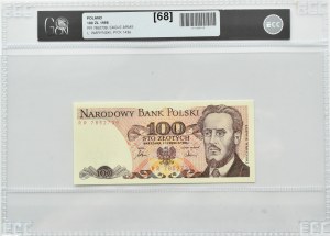 PRL, L. Waryński, 100 zloty 1986, RR series, Warsaw, GCN 68
