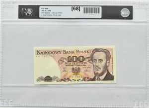 PRL, L. Waryński, 100 zloty 1986, RR series, Warsaw, GCN 68