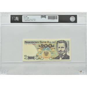 PRL, J. Dąbrowski, 200 złotych 1988, seria EN, Warszawa, GCN 66