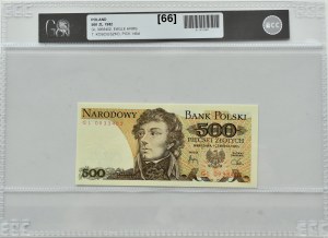 PRL, T. Kosciuszko, 500 gold 1982, GL series, Warsaw, GCN 66