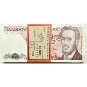 PRL, 100 złotych 1988, Warszawa, seria TG, PACZKA BANKOWA