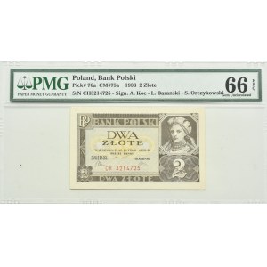 II RP, 2 złote 1936, seria CH, PMG 66 EPQ