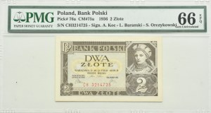 II RP, 2 zloty 1936, CH series, PMG 66 EPQ