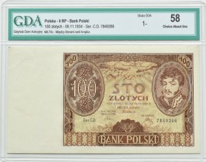 II RP, 100 zloty 1934 CD series, GDA 58 EPQ