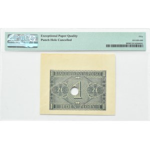 Generalna Gubernia, 1 złoty 1941, seria BE, PERFORACJA, Kraków, PMG 50 EPQ