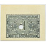 Generalna Gubernia, 1 złoty 1941, seria BE, PERFORACJA, Kraków, PMG 50 EPQ