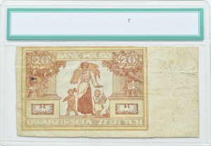 II RP, 20 zloty 1931, destruct without series and numerator, Warsaw, GDA