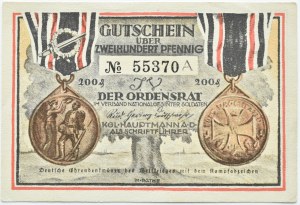 Free City of Danzig, 200 pfennig 1922, series A, propaganda banknote