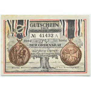 Freie Stadt Danzig, 200 pfennig 1922, série A, billet de propagande