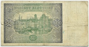RP, 500 zloty 1946, replacement series Dz, Warsaw, RARE