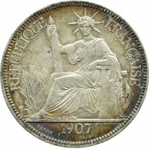 Indo-Chiny/Francja, 1 piastra 1907, Paryż