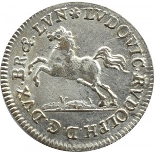 Niemcy, Brunszwik-Lüneburg, Ludwik Rudolf, 6 kreuzer 1731, PIĘKNE!