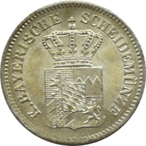 Germany, Bavaria (Bayern), Maximilian II Joseph, 1 kreuzer 1863, Munich, UNC
