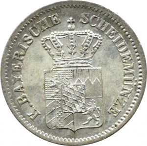 Germany, Bavaria (Bayern), Ludwig II, 1 kreuzer 1871, Munich, UNC
