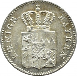 Germany, Bavaria (Bayern), Ludwig I, 3 kreuzer 1844, Munich, UNC