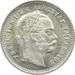 Austro-Węgry, Franciszek Józef I, 10 krajcarów 1872, Wiedeń, UNC