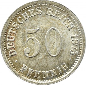 Germany, Empire, 50 pfennig 1875 D, Munich, UNC
