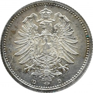 Germany, Empire, 20 pfennig 1873 D, Munich, BEAUTIFUL