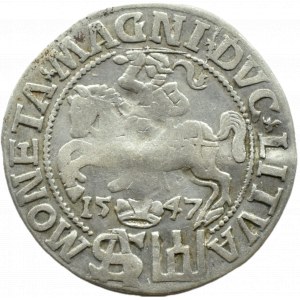 Zygmunt II August, grosz na stopę polską 1547 L/LITVA, Wilno