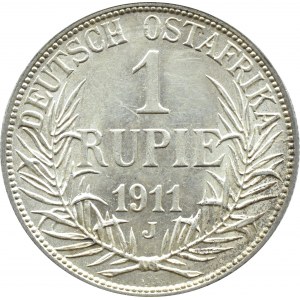 OstAfrica, Guilelmus (Wilhelm) II, 1 rupee 1911 J, Hamburg, BEAUTIFUL