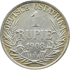OstAfrica, Guilelmus (Wilhelm) II, 1 rupee 1908 J, Hamburg