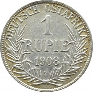OstAfrica, Guilelmus (Wilhelm) II, 1 rupee 1908 J, Hamburg