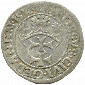 Sigismund I the Old, city penny 1538 PRVSS, Gdańsk