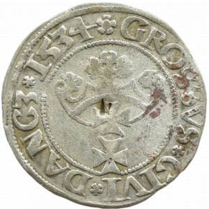 Sigismund I the Old, city penny 1534 PR, Gdansk.