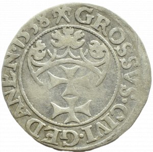 Sigismund I the Old, city penny 1538 PRVSS, Gdańsk