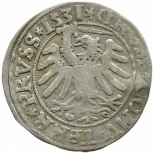 Zygmunt I Stary, grosz 1531 PRVS/PRVSS, Toruń WIĘKSZE POPIERSIE