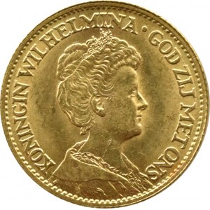 Holandia, Wilhelmina, 10 guldenów 1911, Utrecht, UNC