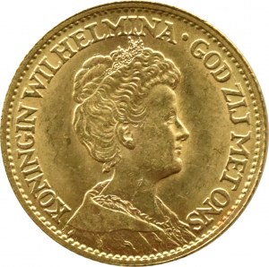 Netherlands, Wilhelmina, 10 guilders 1911, Utrecht, UNC