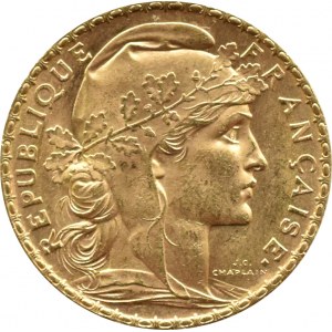 Francja, Trzecia Republika, Marianna/Kogut, 20 franków 1906, Paryż