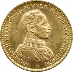 Germany, Prussia, Wilhelm II in uniform, 20 marks 1914 A, Berlin BEAUTIFUL!