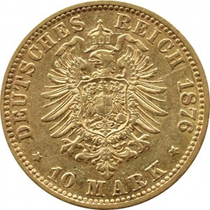 Germany, Hamburg, 10 marks 1876 J, Hamburg VERY RARE